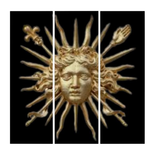 Sun King Louis XIV of France  Triptych