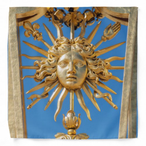 Sun King on Golden gate of Versailles castle Bandana