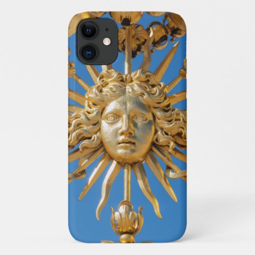 Sun King on Golden gate of Versailles castle iPhone 11 Case