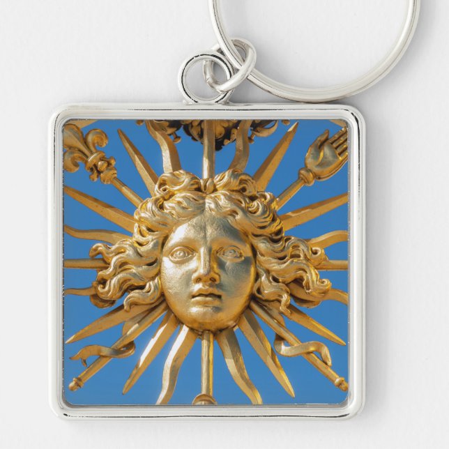 Sun King on Golden gate of Versailles castle Keychain (Front)