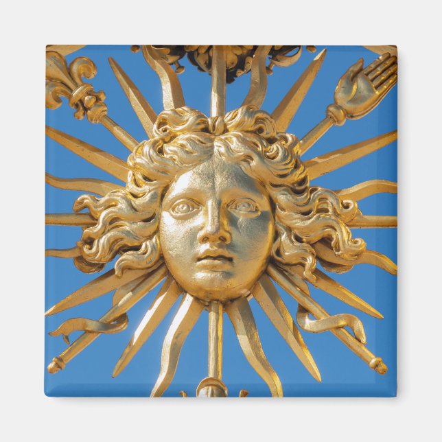 Sun King on Golden gate of Versailles castle Magnet (Front)