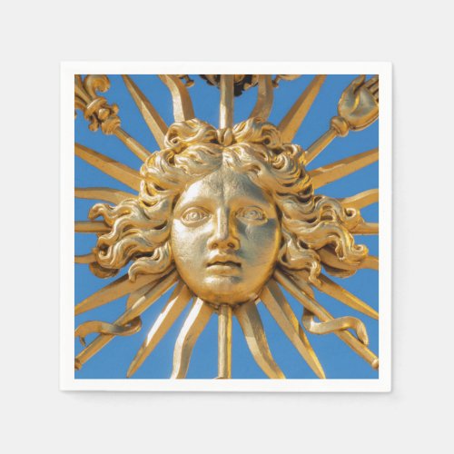 Sun King on Golden gate of Versailles castle Napkins