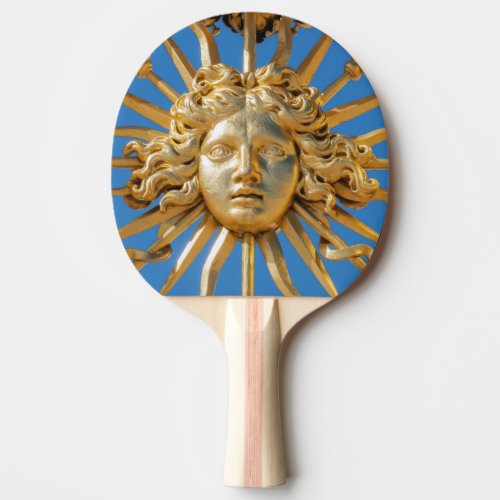 Sun King on Golden gate of Versailles castle Ping Pong Paddle