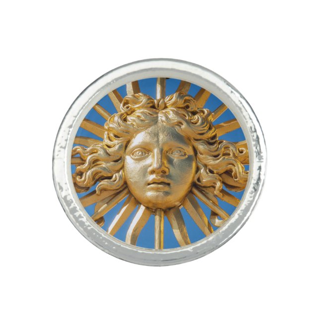 Sun King on Golden gate of Versailles castle Ring (Front)