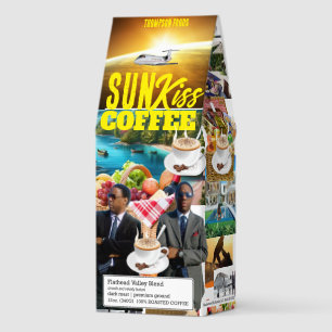 SUN KISS Coffee, 12oz Bag, Dark Roast, Flath Roasted Coffee