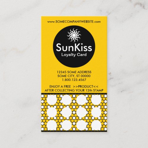 SUN KISS hexa stamp card