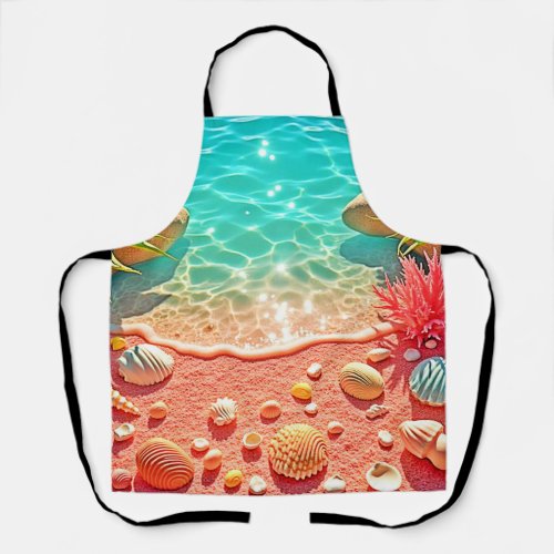 Sun-kissed Beach Shells Design Apron
