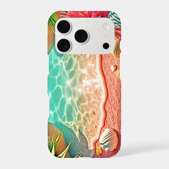 Sun-kissed Beach Shells Design Iphone Case (Back)