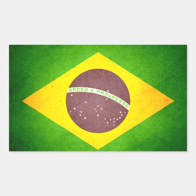 Sun kissed Brazil Flag Rectangular Sticker (Front)