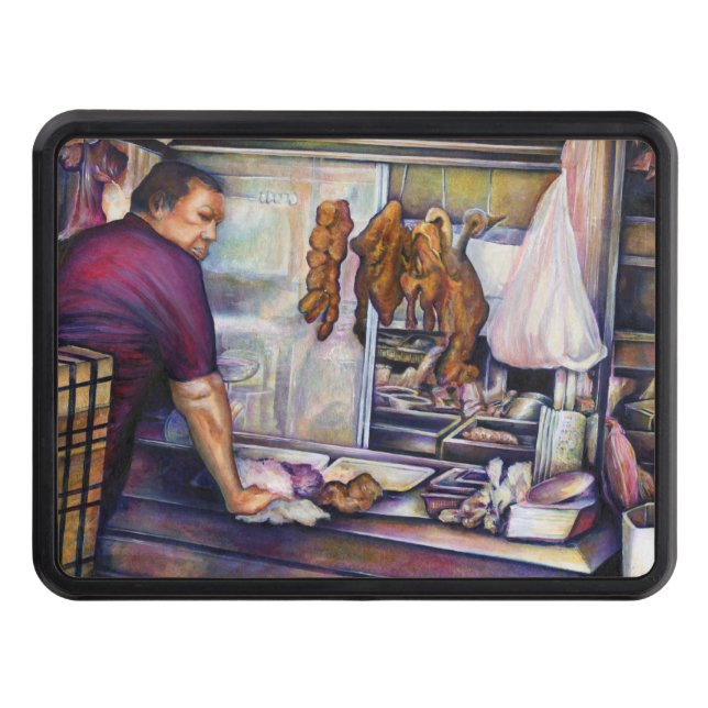Sun-Kissed Chicken, Singapore Trailer Hitch Cover (Front)