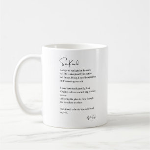 Sun-kissed encouragement poem coffee tea mug