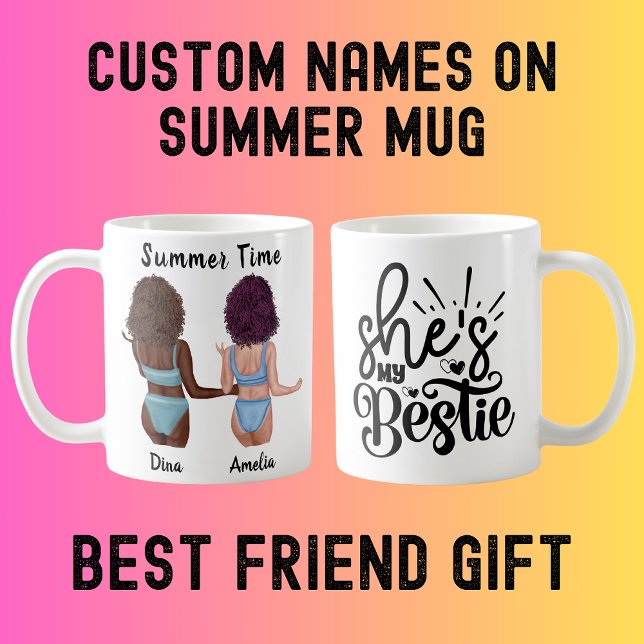 Sun Kissed Friendship: Summer Vibes with My Bestie Coffee Mug (Creator Uploaded)