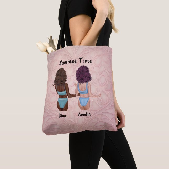 Sun Kissed Friendship: Summer Vibes with My Bestie Tote Bag (Close Up)