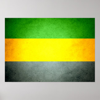 Sun kissed Gabon Flag Poster
