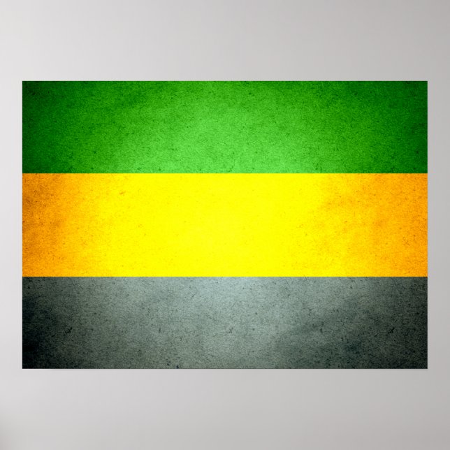 Sun kissed Gabon Flag Poster (Front)