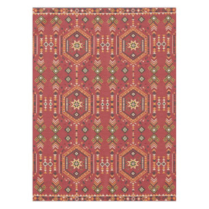 Sun-Kissed Hand-Drawn Moroccan Tribal Art Tablecloth