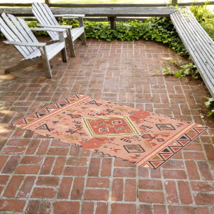 Sun-Kissed Hand-Drawn Tribal Moroccan Rug Art