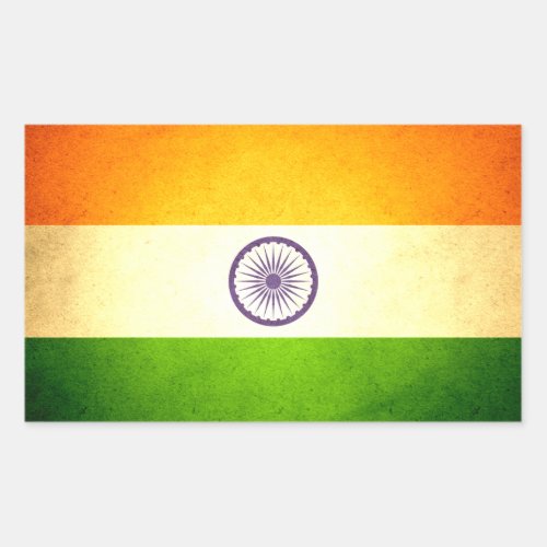 Sun kissed India Flag Rectangular Sticker