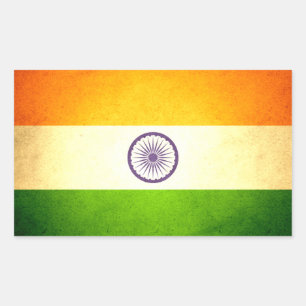 Sun kissed India Flag Rectangular Sticker