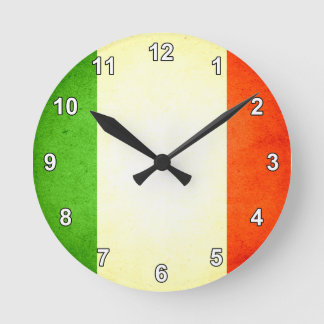 Sun kissed Italy Flag Round Clock