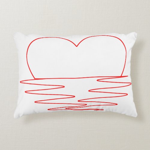 Sun-Kissed Love Pillow – Vibrant Red Heart