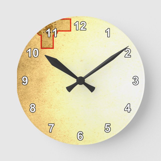 Sun kissed Malta Flag Round Clock (Front)