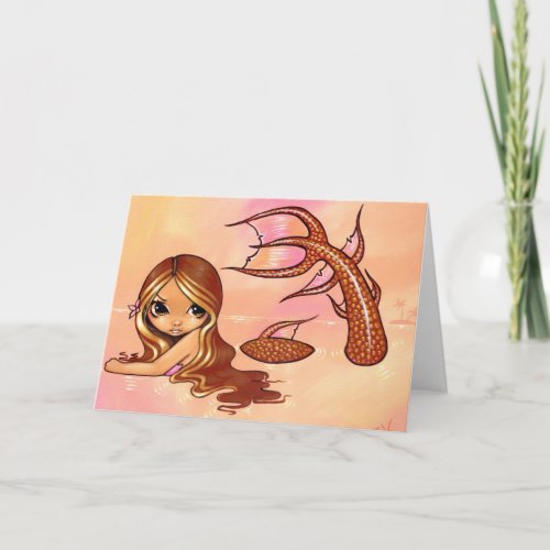 Sun Kissed Mermaid Greeting Card