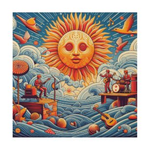 Sun-Kissed Ocean Jam: Vibrant Music Festival Art