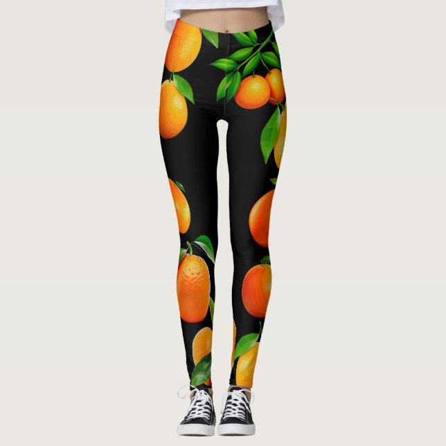 Sun-kissed Oranges Leggings (Front)