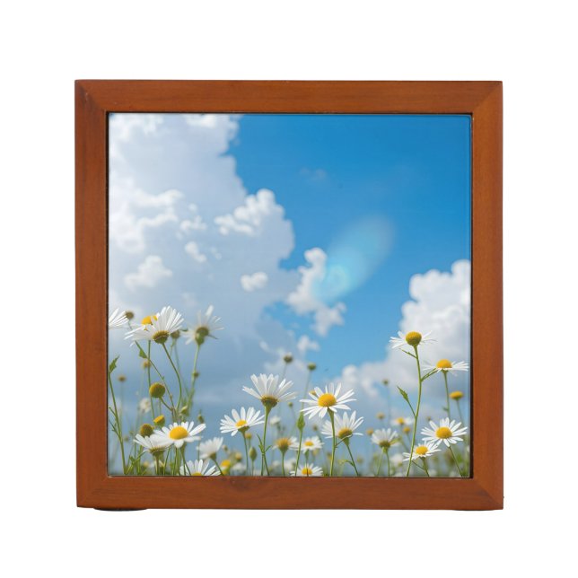 Sun-Kissed Petals Desk Organizer (Front)