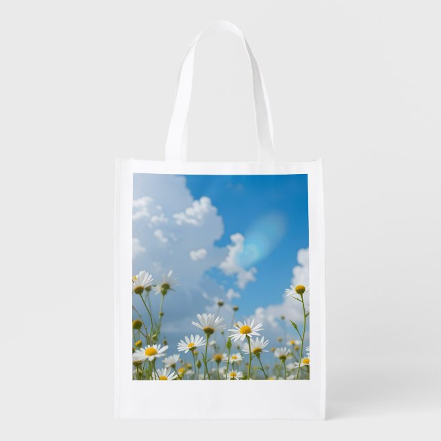 Sun-Kissed Petals Grocery Bag (Front)