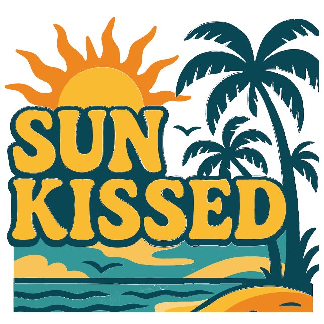 Sun Kissed Retro Summer Aesthetic Design T-Shirt (Creator Uploaded)