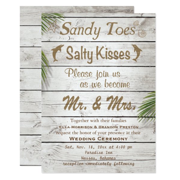 256214208461268924 Sun Kissed Sandy Toes Salty Kisses Wedding Invite