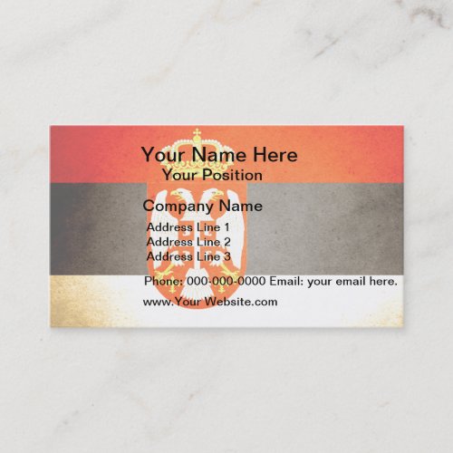 Sun kissed Serbia Flag Business Card Templates