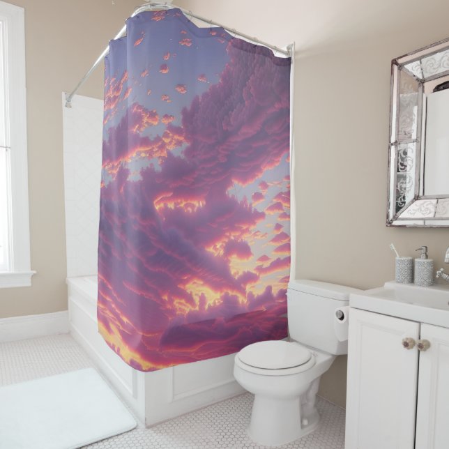 Sun-kissed Sky Shower Curtain (In Situ)