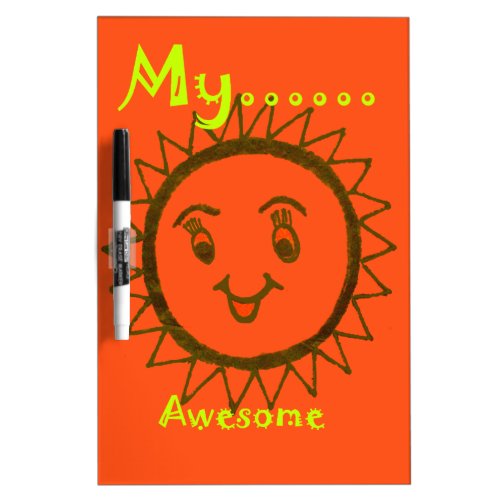 Sun_Kissed Smiles Unveiling Awesome Sunshine Face Dry_Erase Board