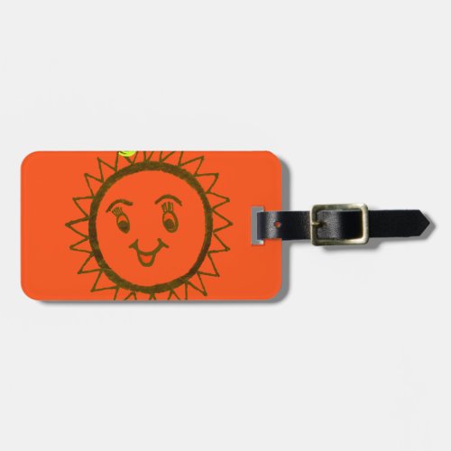 Sun_Kissed Smiles Unveiling Awesome Sunshine Face Luggage Tag