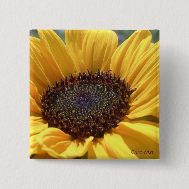 Sun-Kissed Sunflower Button (Front)