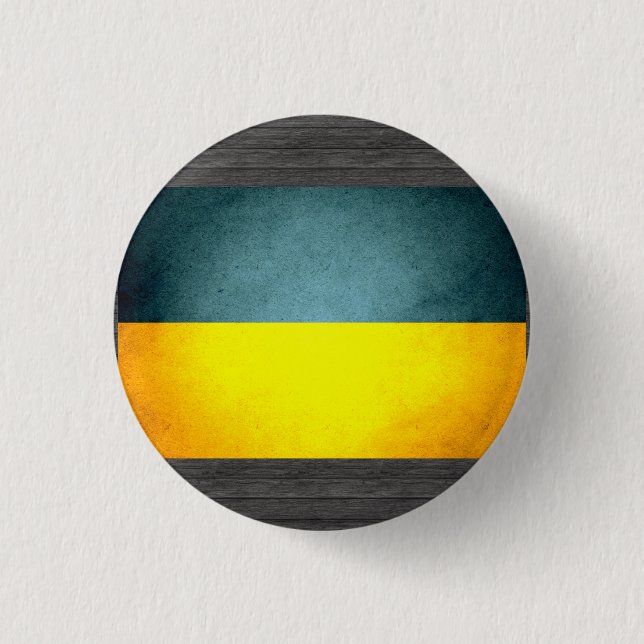 Sun kissed Ukraine Flag Pinback Button (Front)