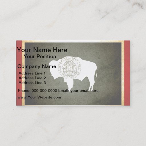 Customizable Sun kissed Wyoming Flag Business Card