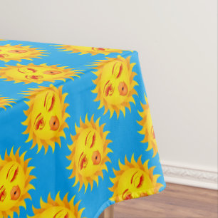 Sun Kisses emoji pattern  Tablecloth