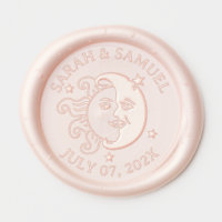 Sun kisses Moon Wedding Save The Date Wax Seal