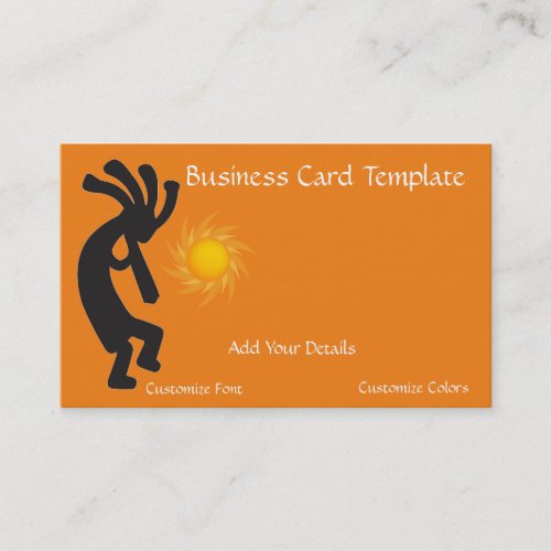 Sun Kokopelli Logo Business Card