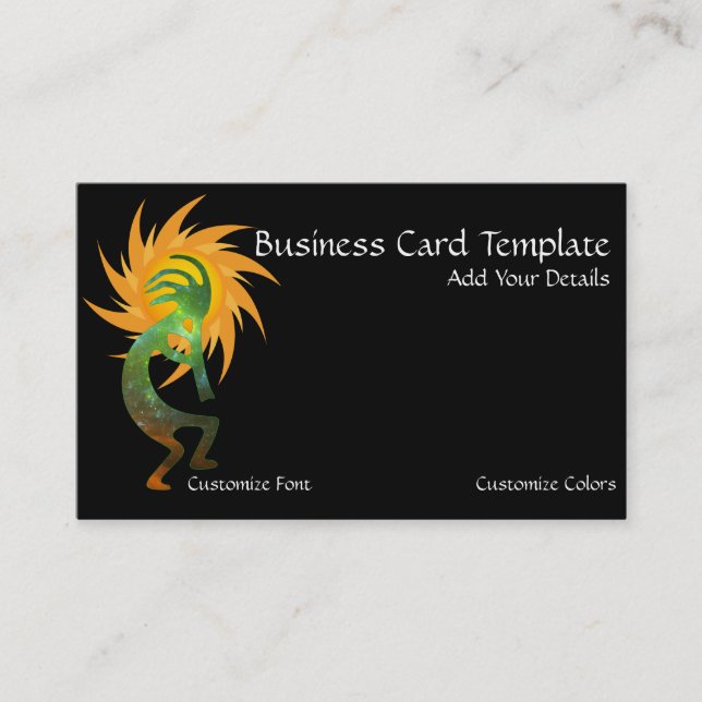 Sun Kokopelli Logo Business Card (Front)