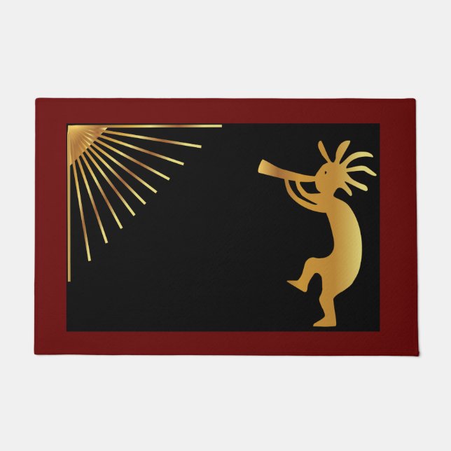Sun Kokopelli Southwestern Doormat (Front)