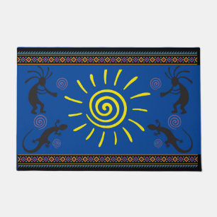 Sun Kokopelli Southwestern Doormat
