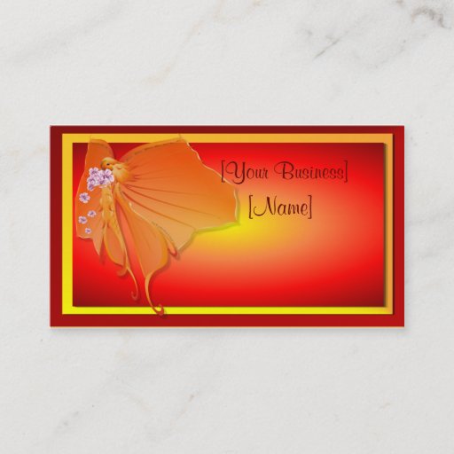 Customizable Sun Lady Butterfly Business Card