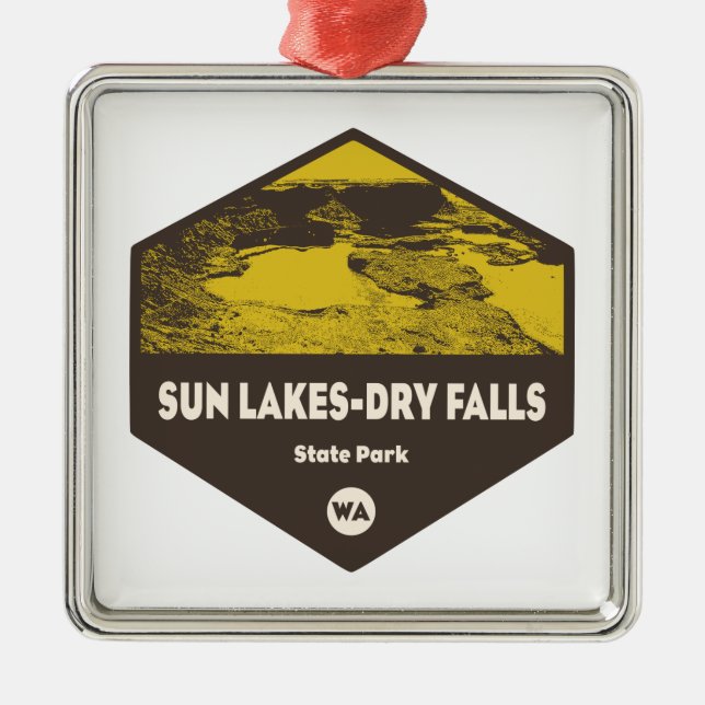 Sun Lakes-Dry Falls State Park Washington Metal Ornament (Front)