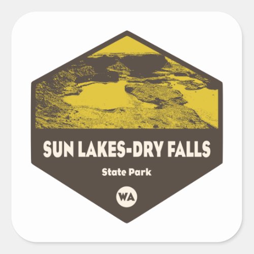 Sun Lakes_Dry Falls State Park Washington Square Sticker