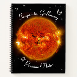 Sun Leo Monogram Astrology Solar System Cool Notebook